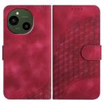 For Sharp Aquos R10 Elephant Head Embossed Phone Leather Case with Lanyard(Rose Red)