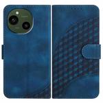 For Sharp Aquos R10 Elephant Head Embossed Phone Leather Case with Lanyard(Royal Blue)
