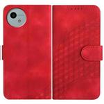 For Sharp Aquos wish5 Elephant Head Embossed Phone Leather Case with Lanyard(Red)