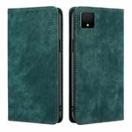 For TCL 502 RFID Anti-theft Brush Magnetic Leather Phone Case(Green)