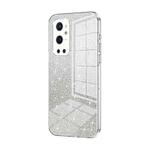 For OnePlus 9 Pro Gradient Glitter Powder Electroplated Phone Case(Transparent)