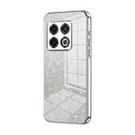 For OnePlus 10 Pro Gradient Glitter Powder Electroplated Phone Case(Silver)