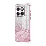 For OnePlus 10T / Ace Pro Gradient Glitter Powder Electroplated Phone Case(Pink)