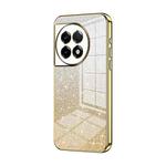 For OnePlus Ace 2 / 11R Gradient Glitter Powder Electroplated Phone Case(Gold)
