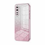 For OnePlus Nord Gradient Glitter Powder Electroplated Phone Case(Pink)