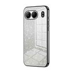 For OnePlus Nord 4 Gradient Glitter Powder Electroplated Phone Case(Black)