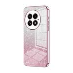 For OnePlus 13 Gradient Glitter Powder Electroplated Phone Case(Pink)