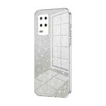For Realme 8 5G Gradient Glitter Powder Electroplated Phone Case(Transparent)