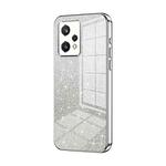 For Realme 9 Pro / Q5 Gradient Glitter Powder Electroplated Phone Case(Silver)