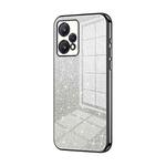 For Realme 9 Pro+ / Narzo 50 Pro Gradient Glitter Powder Electroplated Phone Case(Black)