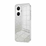 For Realme 10 Pro+ Gradient Glitter Powder Electroplated Phone Case(Transparent)