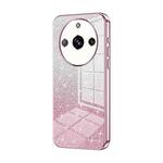 For Realme 11 Pro / 11 Pro+ Gradient Glitter Powder Electroplated Phone Case(Pink)