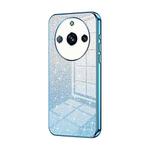 For Realme 11 Pro / 11 Pro+ Gradient Glitter Powder Electroplated Phone Case(Blue)