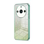 For Realme 11 Pro / 11 Pro+ Gradient Glitter Powder Electroplated Phone Case(Green)