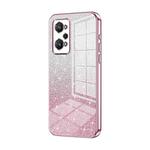 For Realme GT Neo2 / GT2 Gradient Glitter Powder Electroplated Phone Case(Pink)