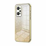 For Realme GT Neo2 / GT2 Gradient Glitter Powder Electroplated Phone Case(Gold)