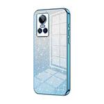 For Realme GT Neo 3 Gradient Glitter Powder Electroplated Phone Case(Blue)