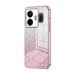 For Realme GT Neo 5 / GT3 Gradient Glitter Powder Electroplated Phone Case(Pink)