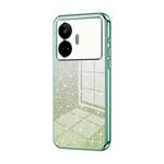 For Realme GT Neo 5 SE Gradient Glitter Powder Electroplated Phone Case(Green)