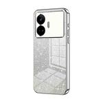For Realme GT Neo 5 SE Gradient Glitter Powder Electroplated Phone Case(Silver)