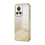 For Realme GT2 Explorer Master Gradient Glitter Powder Electroplated Phone Case(Gold)