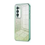 For Realme GT Explorer Master Gradient Glitter Powder Electroplated Phone Case(Green)