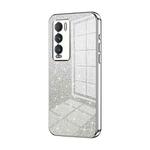 For Realme GT Explorer Master Gradient Glitter Powder Electroplated Phone Case(Silver)