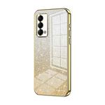 For Realme Q3 Pro Carnival / GT Master Gradient Glitter Powder Electroplated Phone Case(Gold)
