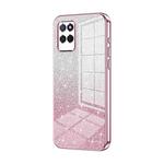 For Realme V11 / V11s 5G Gradient Glitter Powder Electroplated Phone Case(Pink)