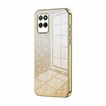For Realme V11 / V11s 5G Gradient Glitter Powder Electroplated Phone Case(Gold)