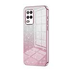 For Realme V13 5G / Q3i 5G Gradient Glitter Powder Electroplated Phone Case(Pink)