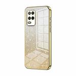 For Realme V13 5G / Q3i 5G Gradient Glitter Powder Electroplated Phone Case(Gold)