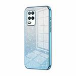 For Realme V13 5G / Q3i 5G Gradient Glitter Powder Electroplated Phone Case(Blue)