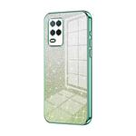 For Realme V13 5G / Q3i 5G Gradient Glitter Powder Electroplated Phone Case(Green)