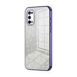 For Realme X7 / Q2 Pro Gradient Glitter Powder Electroplated Phone Case(Purple)