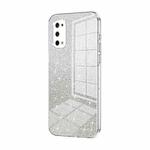 For Realme X7 / Q2 Pro Gradient Glitter Powder Electroplated Phone Case(Transparent)