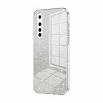 For Realme X50 Pro Gradient Glitter Powder Electroplated Phone Case(Transparent)