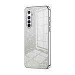 For Realme X50 Pro Gradient Glitter Powder Electroplated Phone Case(Silver)