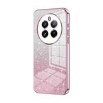For Realme 12 Pro Gradient Glitter Powder Electroplated Phone Case(Pink)