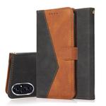 For Honor 200 Dual-color Stitching Leather Phone Case(Black Brown)