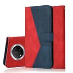 For Honor X9C Dual-color Stitching Leather Phone Case(Red Blue)