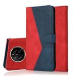 For Honor Magic7 Dual-color Stitching Leather Phone Case(Red Blue)