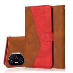 For Honor 400 Pro Global 160.8mm Dual-color Stitching Leather Phone Case(Brown Red)