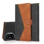 For Honor 400 Global 156.5mm Dual-color Stitching Leather Phone Case(Black Brown)