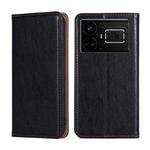 For Realme GT5 / GT5 240W Gloss Oil Solid Color Magnetic Leather Phone Case(Black)