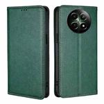 For Realme 12 5G Gloss Oil Solid Color Magnetic Leather Phone Case(Green)