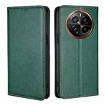 For Realme GT5 Pro 5G Gloss Oil Solid Color Magnetic Leather Phone Case(Green)