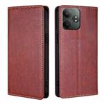 For Realme GT Neo6 SE Gloss Oil Solid Color Magnetic Leather Phone Case(Brown)