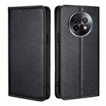 For Realme 13 Pro 5G Gloss Oil Solid Color Magnetic Leather Phone Case(Black)