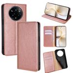 For Realme 14 Pro 5G Global Gloss Oil Solid Color Magnetic Leather Phone Case(Rose Gold)